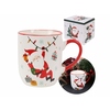 sarcia.eu Bela praznična porcelanska skodelica, Božiček z darili 420ml