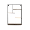 Hanah Home Lotus 1 Zidna polica, Braon-crna