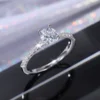 shumee SREBRNI PRSTAN Z DIAMANTOM IN CIRKONIJEM, POROČNI PRSTAN IZ KIRURŠKEGA JEKLA, VELIKOST 22