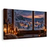 Slika zimska vasica za oknom - 150x100