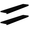 Prozorske klupice 2 kom tamnosmeđe 110x20x2 cm masivne hrast