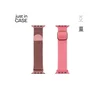 JUST IN CASE 2u1 Narukvica za pametni sat 42-45mm pink MILANESE + pink TEKSTIL
