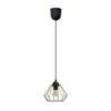 Luster na lanku CEED GOLD 1xE27/60W/230V O 17,5 cm crna/zlatna