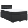 Vidaxl Box spring postelja z vzmetnico črna 120x190 cm umetno usnje