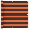 Vidaxl Balkonsko platno oranžno in rjavo 90x600 cm oksford blago