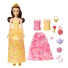Modna lutka Disney Princess Belle 2-v-1 - Zgodbe (JFJ82)