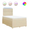 vidaXL vidaXL Box spring postelja z vzmetnico krem 120x190 cm blago, (21305570)