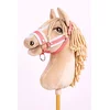BB Nastavljiva ovratnica za konje Hobby Horse A3 v neon roza barvi z belim krznom