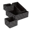 Basket set FOLKE 4pcs/set black