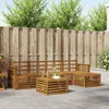 Set vanjskih sofa 6 kom. Prirodna