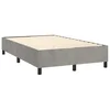 Krevet box spring s madracem LED svjetlosivi 120x200 cm baršun