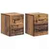 vidaXL Stenski nočni omarici 2 pcs Star les 34,5 x 33 x 40 cm