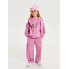 Sinsay - Wide leg pantalone sa mešavinom viskoze Barbie Active - roze