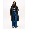 Tommy Jeans za ženske. DW0DW21614 Dolg prešivan plašč s kapuco črn (M), Črna, Priložnostno, Najlon