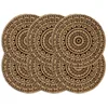 Vidaxl Pogrinjki 6 kosov temno rjavi 38 cm okrogli iz jute