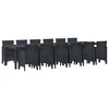 Vrtni set za objed 13 pcs Antracit Polt ratan