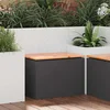 Vrtna klupa Crna 60 x 40 x 43 cm Čvrsta duglazija i čelik
