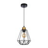 Luster na sajli PRIMO 1xE27/60W/230V crno-zlatni