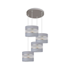 Luster na sajli HELEN 4xE27/15W/230V siva/srebrna