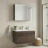 HANAH HOME Kupatilski ormarić sa umivaonikom i ogledalom (2 komada) Side 100 v3 718