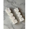 Aberto Design Set Betonskih sveća 37ST, Beli