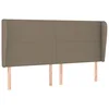 Vidaxl Vzglavje z ušesi taupe 203x23x118/128 cm blago