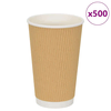 papirnate šalice za kavu 500 kom 16 oz 400 ml smeđe