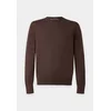 BOSS Pulover Leno  50571914 Temno rjava Regular Fit