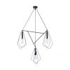 Jupiter 1663 - Luster na sajli KAIR 3xE27/60W/230V crna/hrom
