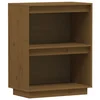 Vidaxl Konzolna omarica medeno rjava 60x34x75 cm trdna borovina