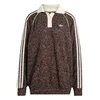 ADIDAS ORIGINALS Širok pulover temno rjava/bela