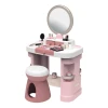 Kozmetický stolík s nastaviteľným zrkadlom My Beauty Dressing Table Smoby so stoličkou a 15 skráŽujúcimi doplnkami od 3 rokov SM320257