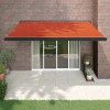 Tenda na uvlačenje narančasto-smeđa 4 x 3 m tkanina i aluminij