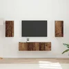 Set TV komoda 4 pcs Staro drvo Konstruirano drvo