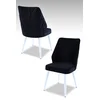 Hanah Home Set stolica Pufi, 48x90x43 cm, 4 komada, Crno-bele