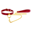 Taboom Bondage in Luxury O-Ring Collar and Chain Leash Red