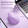 B.O.W Bežični miš, 2.4GHz, Bluetooth, Ljubičasti