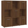 Vidaxl Knjižna omara rjav hrast 90x30x90 cm inženirski les