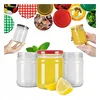 shumee 8x RAVNI stekleni kozarci 450 ml za marmelado, med, kumare