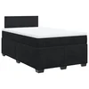Vidaxl Box spring postelja z vzmetnico črna 120x190 cm žamet