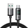 Joyroom Kabel z zaslonom USB-A – USB-C 66 W, 1,2 m – črn