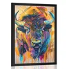 Plakat bivol v imitaciji umetniške slike - 60x90 silver