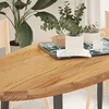 Stolna ploča svjetlosmeđa 140x60x4 cm ovalna masivna hrastovina