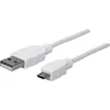 Manhattan Manhattan USB 2.0 Priključni kabel [1x Moški konektor USB 2.0 tipa A-1x Moški konektor USB 2.0 tipa Micro B] 1.8 m Bela UL-cer