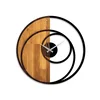 Wallxpert Circle Zidni sat, 56x3x56 cm, Braon-crni