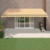 Automatska tenda na uvlačenje žuto-bijela 5 x 3 m