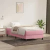 Box spring krevet bez madracem ružičasti 90x220 cm baršunasti