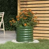 Vidaxl Visoka greda iz cinkanega jekla 40x40x36 cm zelena