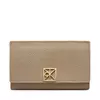 Denarnica Calvin Klein Emblem Hw Pebble Snap Cardholder LV04F1127G Bež