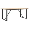 Vidaxl Jedilna miza O okvir 180x90x75,5 cm trdna borovina jeklo